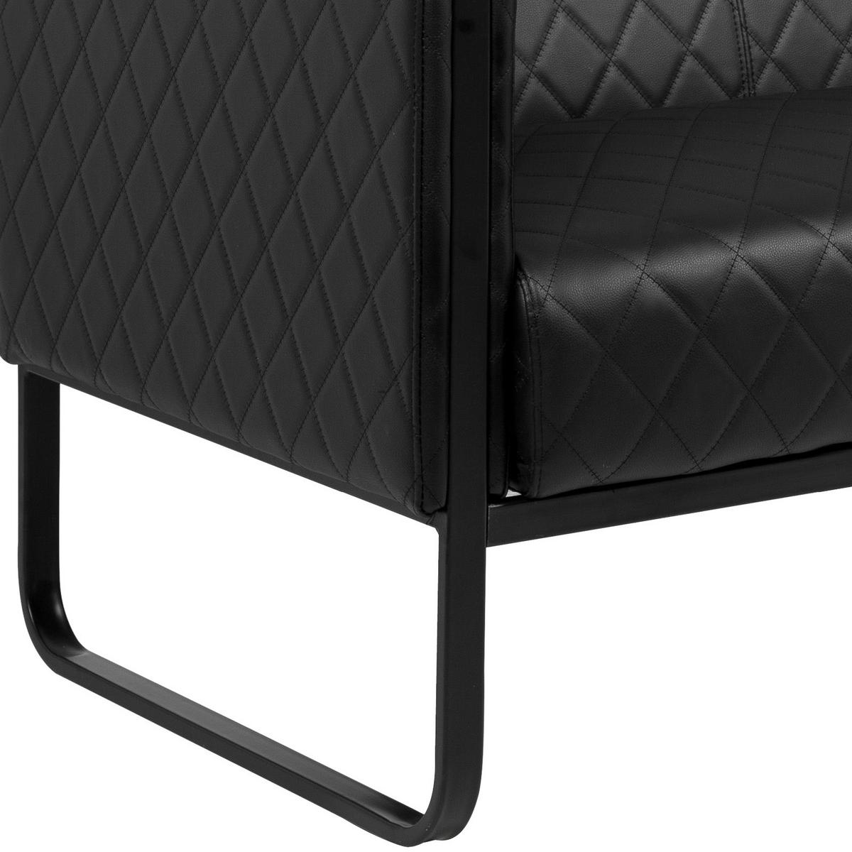 3-Sitzer-Sofa Aruba Black Schwarz - Schwarz, MODERN, Textil (159/78/71cm) - MID.YOU