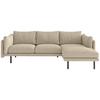 Ecksofa Salama - Beige/Schwarz, Design, Textil (268/160/100cm) - Livetastic