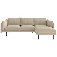 Ecksofa Salama - Beige/Schwarz, Design, Textil (268/160/100cm) - Livetastic
