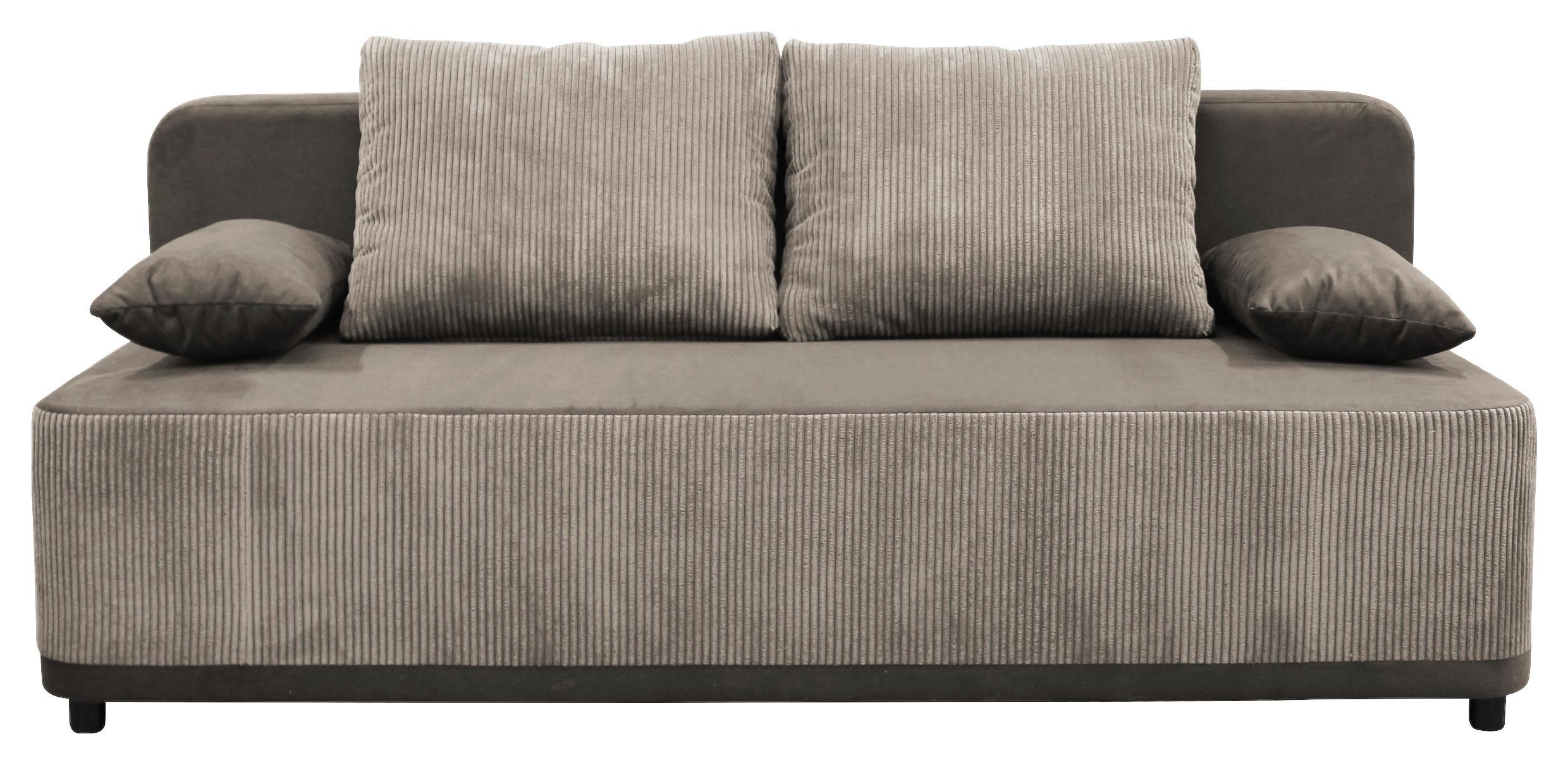 Schlafsofa Stella Braun B: 197 Cm - Schwarz/Braun, Design, Textil (197/90/83cm) - MID.YOU