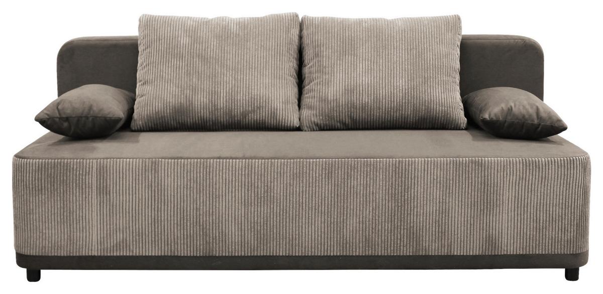 Schlafsofa Stella Braun B: 197 cm - Schwarz/Braun, Design, Textil (197/90/83cm) - MID.YOU