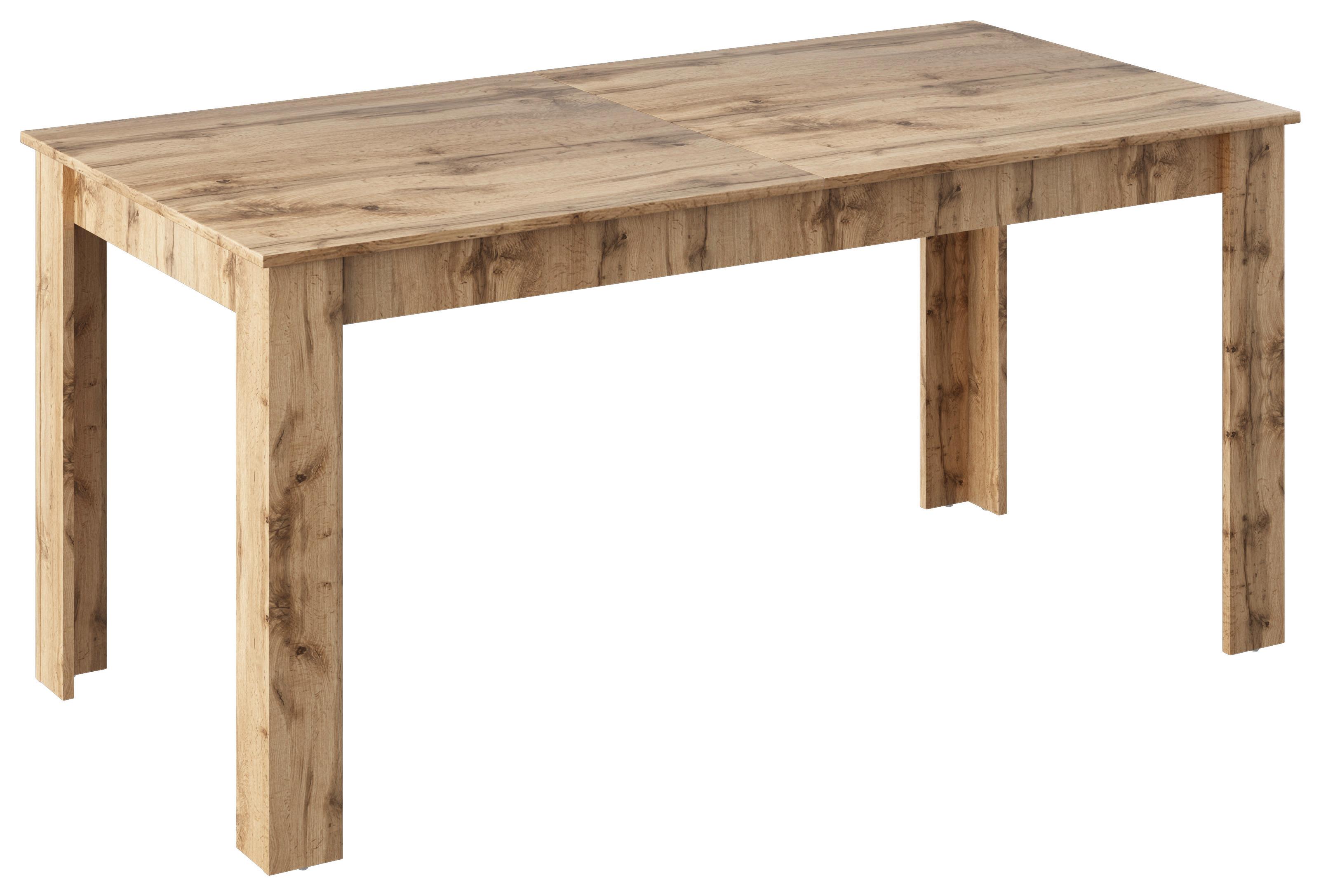 Výsuvný Stůl Como 160 - barvy dubu, Moderní, kompozitní dřevo (160/75.5/80cm)