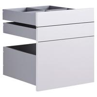 Schubladeneinsatz Unit Hellgrau B: 45,3 Cm 3 Fächer - Hellgrau, MODERN, Holzwerkstoff (45,3/50,3/47cm) - Ondega