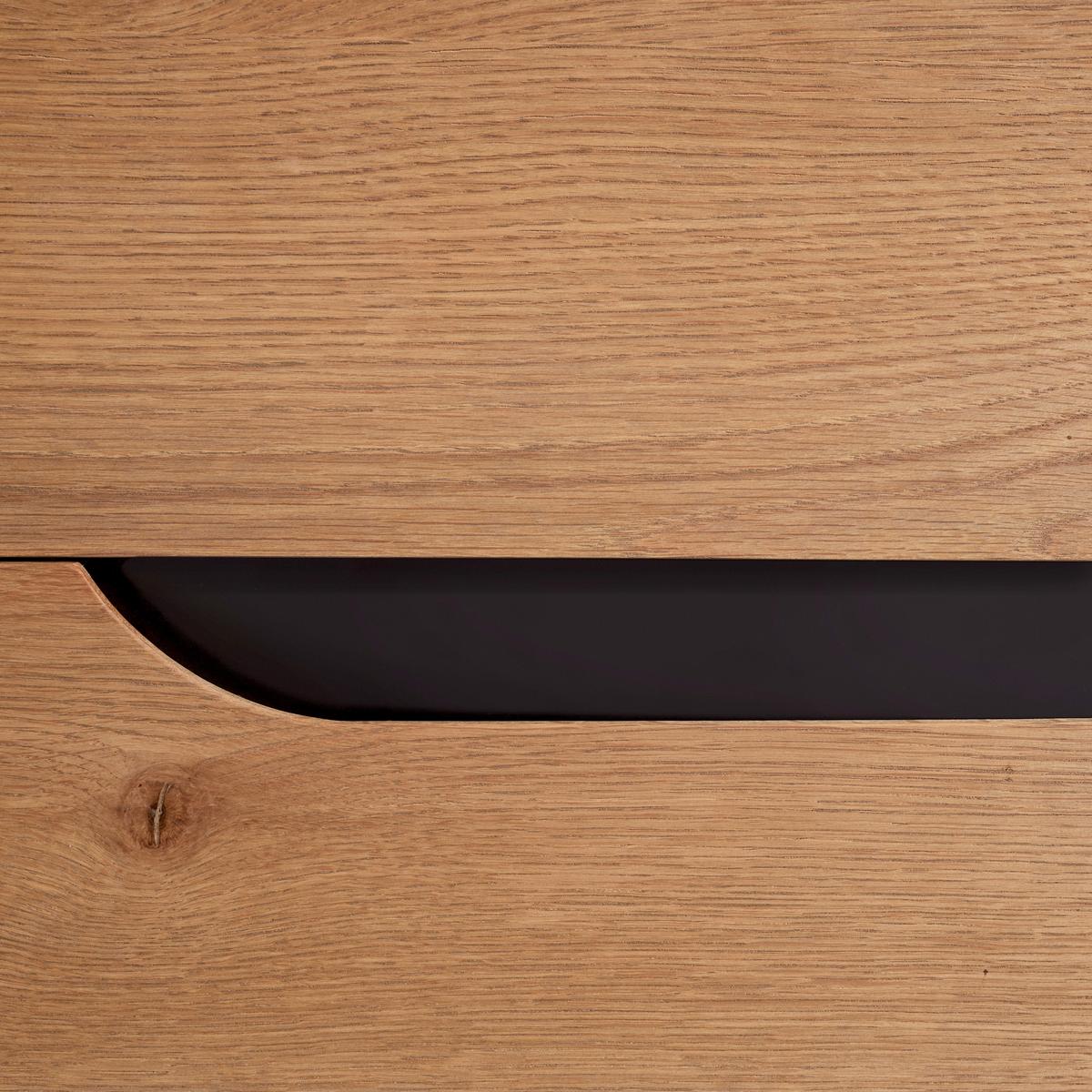Široká komoda Juno š: 150cm - čierna/farba duba, Modern, kov/drevo (150/78/47cm) - Bessagi Home