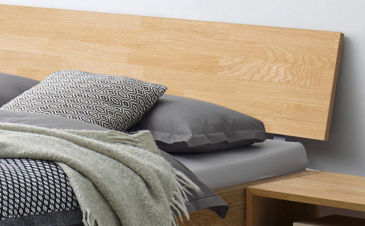 Bett Ancona, Eiche 160x200 Cm - Eiche Bianco/Eichefarben, Natur, Holz (160/200cm) - Hasena