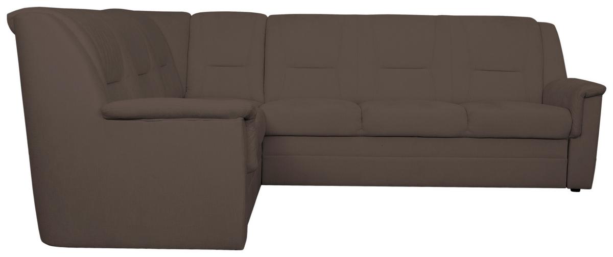 ECKSCHLAFSOFA Rafael, Braun S: 279x224cm - Beige/Schwarz, Trend, Textil (279/224cm)