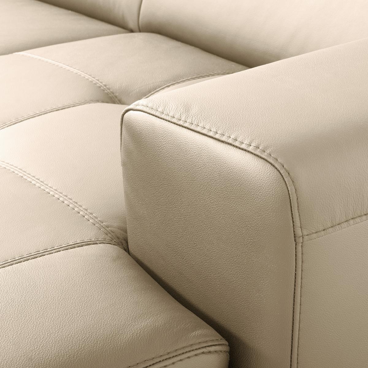 Ecksofa Torino Teilleder Grau 247x173 - Schwarz/Grau, Design, Leder/Textil (247/173cm) - Livetastic