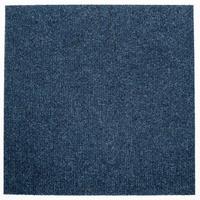 Teppichfliese Blau Solid Rib 50x50 cm Florhöhe 2,5 mm - Basics, Textil (50/50cm)