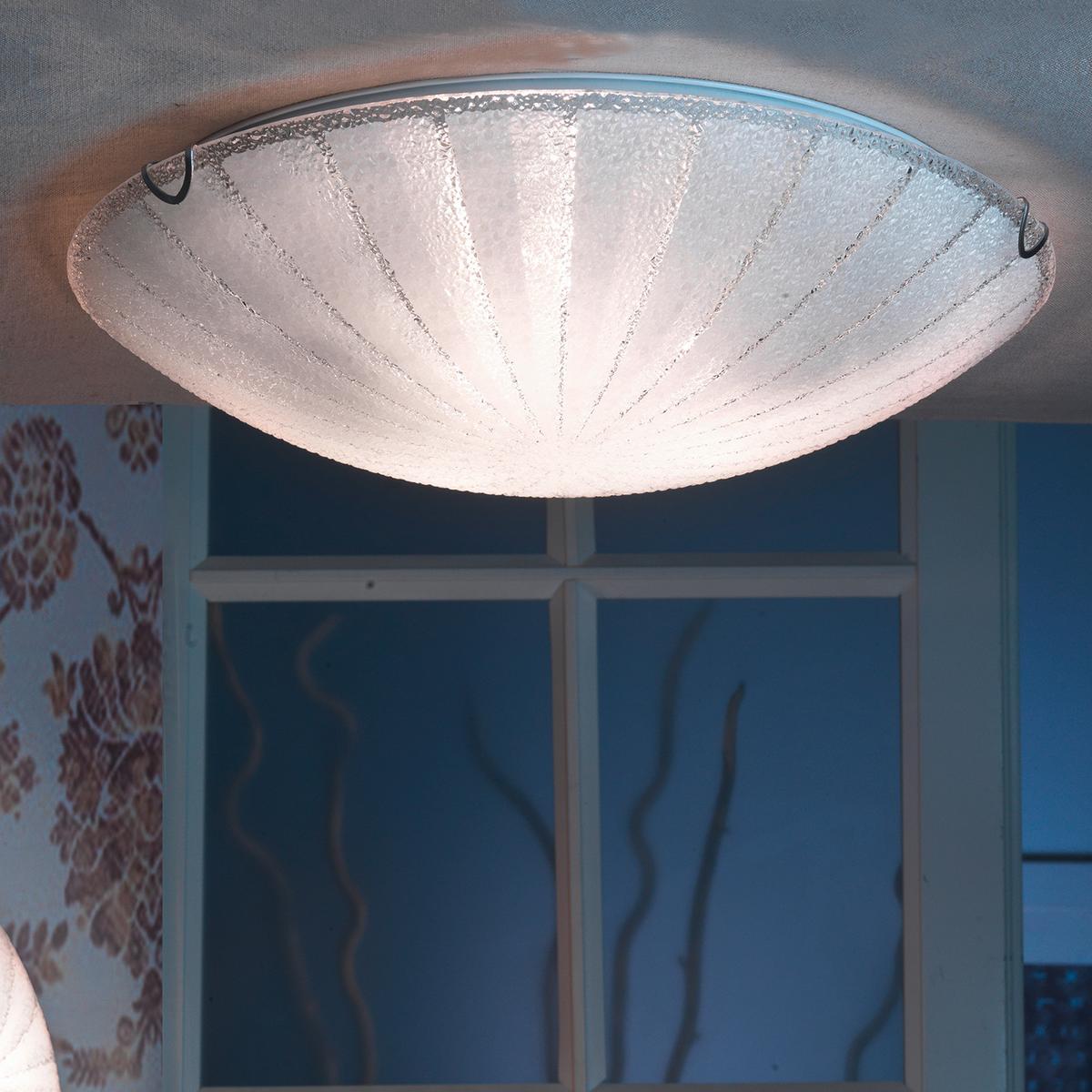 Deckenleuchte Klar L: 40 Cm 22w - Klar, Basics, Glas (40/40/10cm)