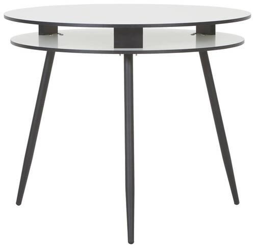 Esstisch Rund Ostinato 90x77 cm Schwarz/Weiß - Schwarz/Weiß, Basics, Holzwerkstoff/Metall (90/90/77cm) - P & B