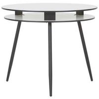 Esstisch Rund Ostinato 90x77 cm Schwarz/Weiß - Schwarz/Weiß, Basics, Holzwerkstoff/Metall (90/90/77cm) - P & B