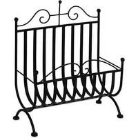 Zeitungsständer Hanne Stahlrohr Schwarz B: 37 cm - Schwarz, MODERN, Metall (37/40/18cm)