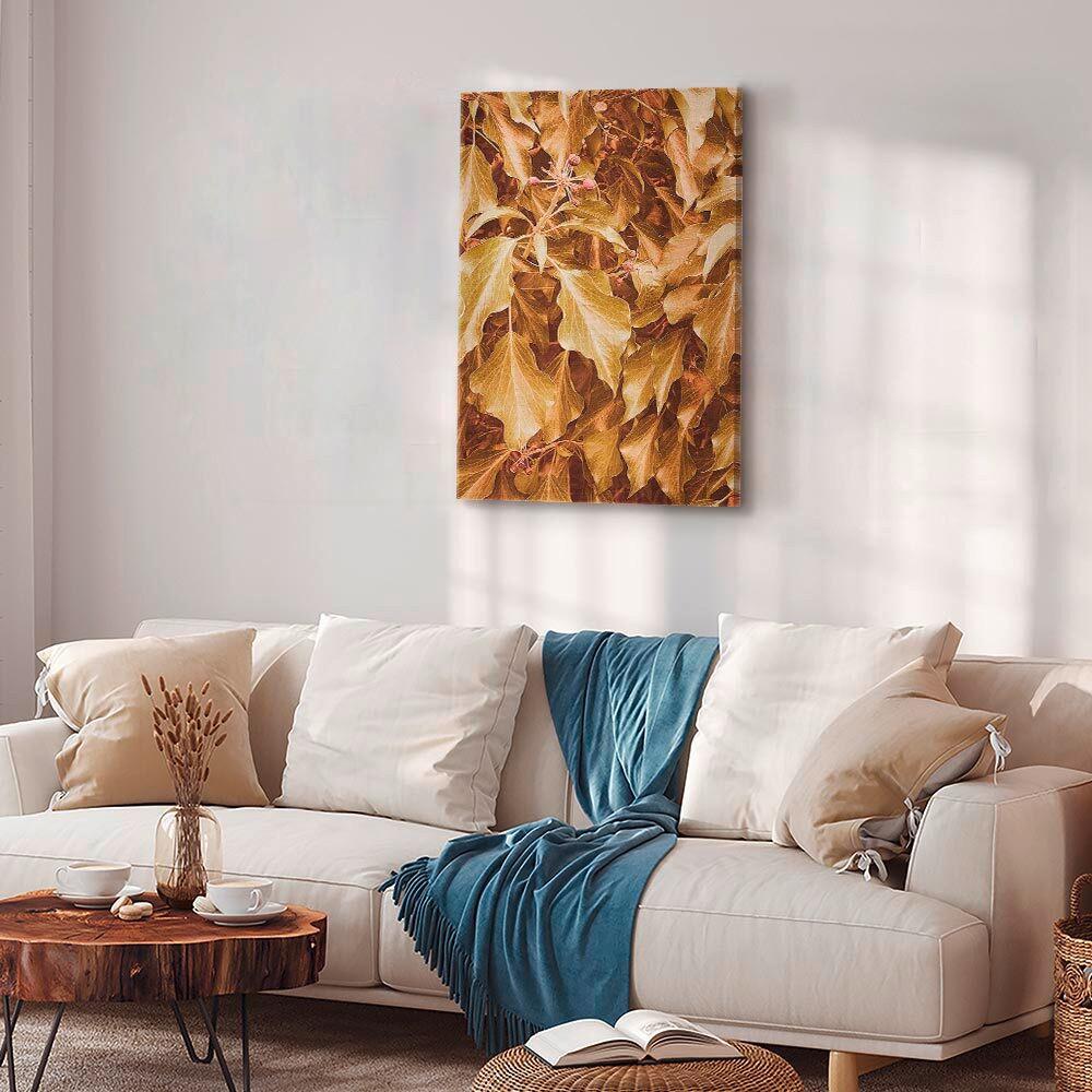 Leinwandbild Autumn Aura Hellbraun B: 40 Cm - Hellbraun, Basics, Holzwerkstoff/Textil (40/60/1,2cm) - artgeist