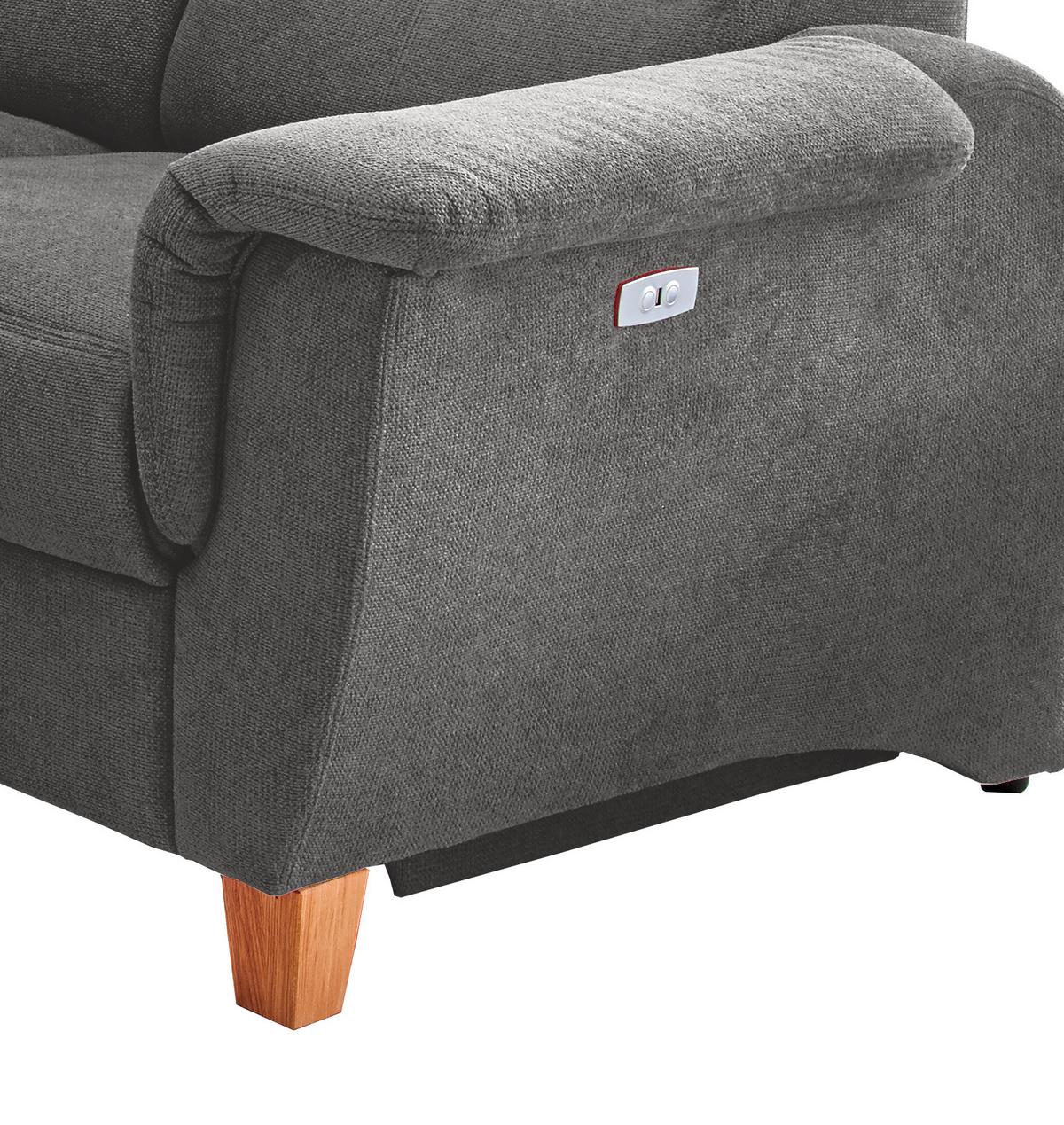 Ecksofa Parole Dunkelgrau S:238/241 cm - Wildeiche/Dunkelgrau, KONVENTIONELL, Textil (238/241cm) - Livetastic