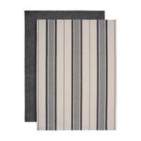 Sada utěrek Henry, 50/70cm, černá - černá, Moderní, textil (50/70cm) - Modern Living
