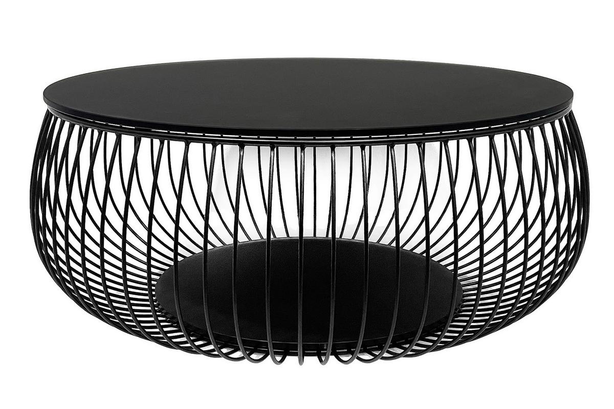 Couchtisch Schwarz D: 86 Cm - Schwarz, Design, Glas/Metall (86/86/35cm) - Livetastic