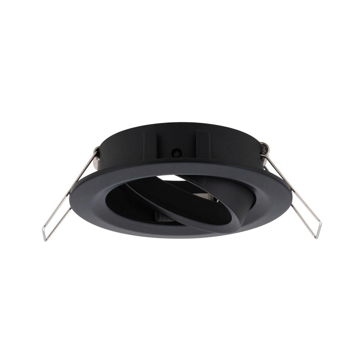 Deckenleuchte 3er-Set Ø 8,4 cm 3-Flammig - Schwarz/Alufarben, Basics, Metall (8,4cm) - Paulmann
