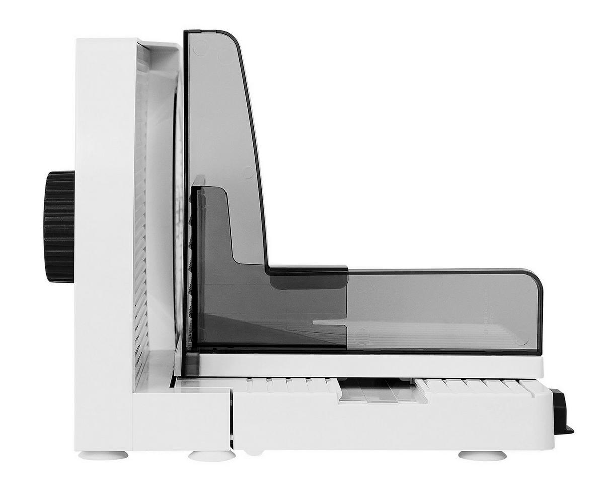 Allesschneider 65w, Stufenlose Regelung - Weiß Hochglanz, Design, Kunststoff/Metall (26,5/21,0/34,0cm) - Ritter