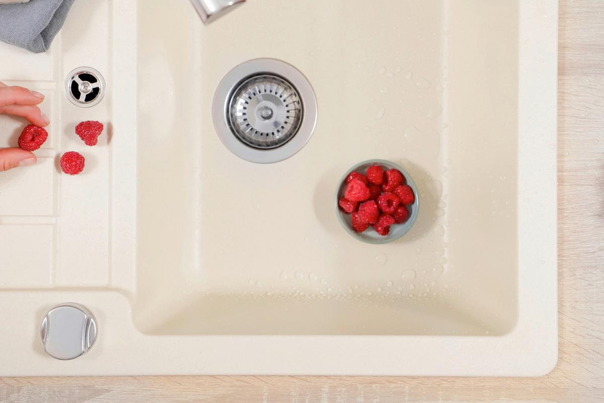 Spüle Austin Creme B: 86 cm - Creme, Design, Stein (86/21/50cm) - Respekta