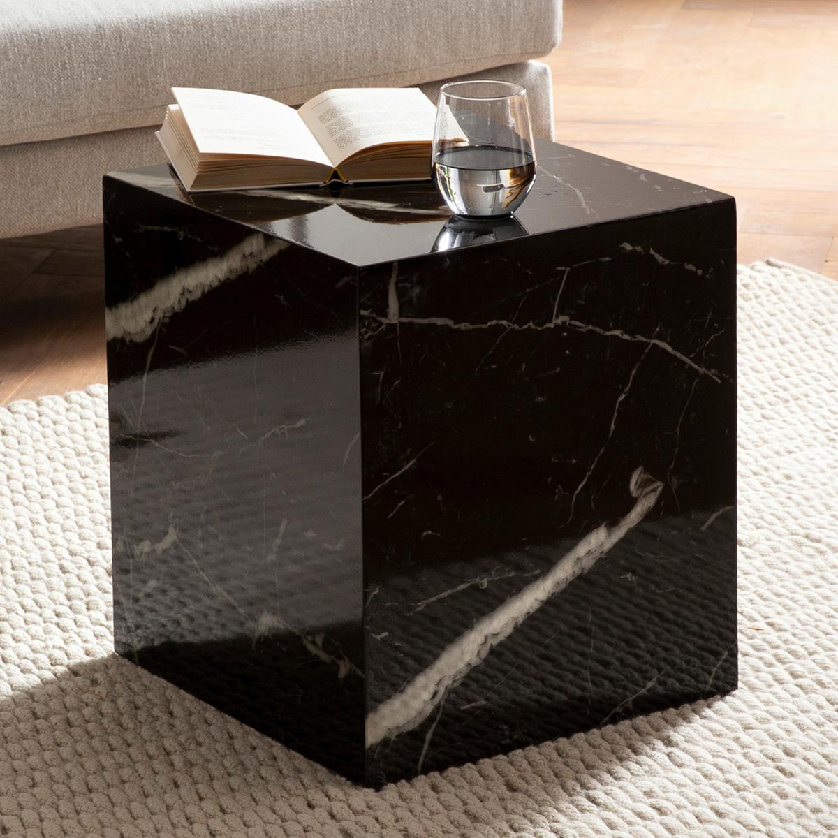 KONFERENČNÍ STOLEK MONOBLOC - vysoce lesklá černá, Lifestyle, kompozitní dřevo (40/40/45cm) - Livetastic