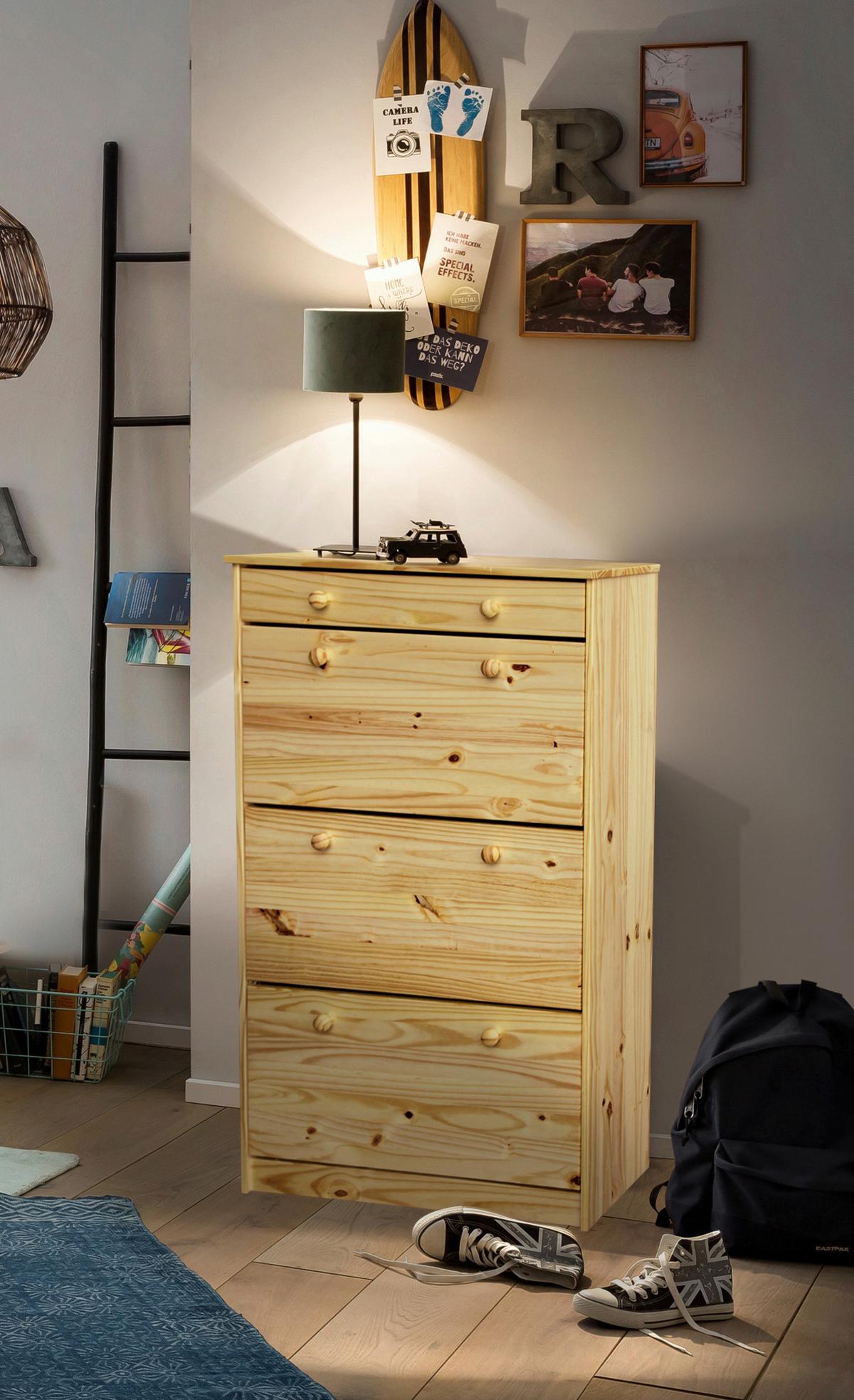 Schuhkipper Naturfarben B: 80 Cm - Naturfarben, Natur, Holz (80/128/27cm) - Livetastic