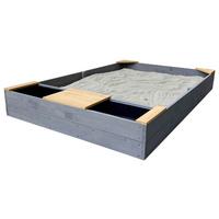 Sandkasten A031.014.20 - Braun/Grau, KONVENTIONELL, Holz (115/21,8/180cm) - Ambia Garden