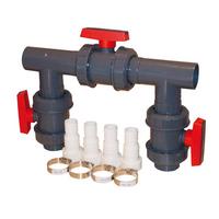 Bypass-Set für Wärmepumpe und Dosieranlagen Kunststoff - Grau, Basics, Kunststoff (31/31/31cm)