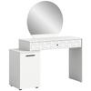 Schminktisch Prisma - Weiß Hochglanz/Weiß, Design, Holzwerkstoff (117/137/42cm) - MID.YOU