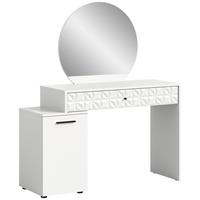 TOALETNÝ STOLÍK PRISMA - biela/biela s vysokým leskom, Design, kompozitné drevo/plast (117/138/42cm) - MID.YOU