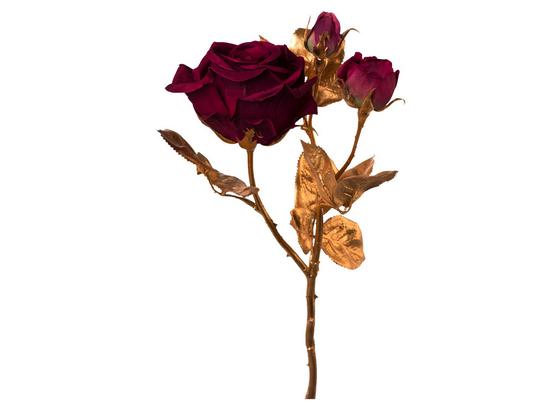 Umelá Kvetina Rose I - vínovočervená/zlatá, plast (48cm) Umelá Kvetina Rose I - vínovočervená/zlatá, plast (48cm)