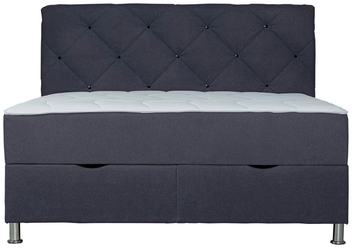 Box-ágy Black Diamond - antracit, Design, textil (160/200cm) - Modern Living