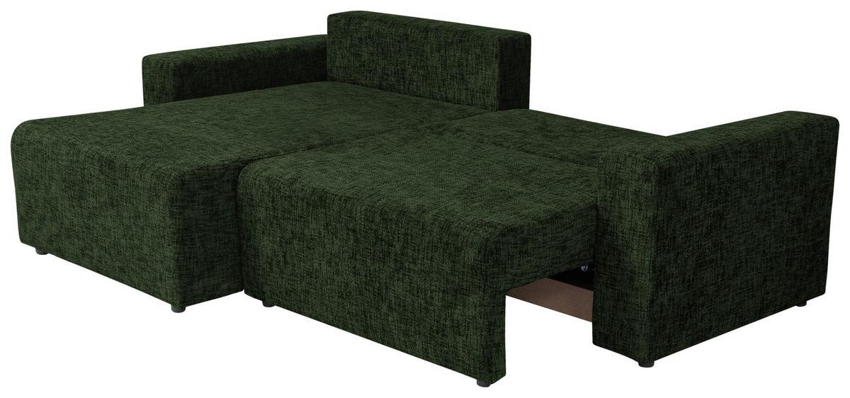 Ecksofa Dallas Dunkelgrün  173x258 Cm - Waldgrün/Dunkelgrün, MODERN, Holz/Kunststoff (173/258cm)