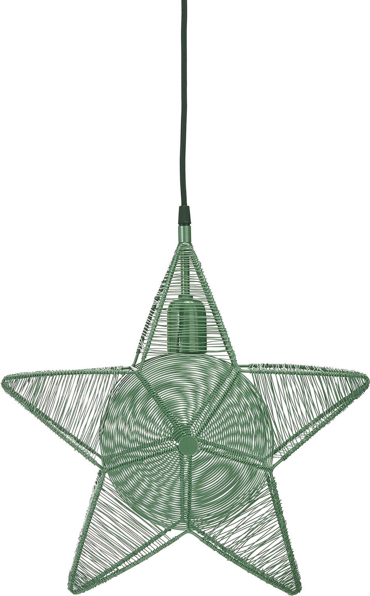 Dekostern 3714013 Rigel Star - Grün, Basics, Metall (40/40cm)