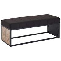 Šatní lavice černá - černá, Moderní, kov/dřevo (105/40/40cm) - MID.YOU