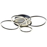 LED-Deckenleuchte Carola - Silberfarben/Schwarz, Basics, Kunststoff/Metall (72,2/51,7/10cm) - Luca Bessoni