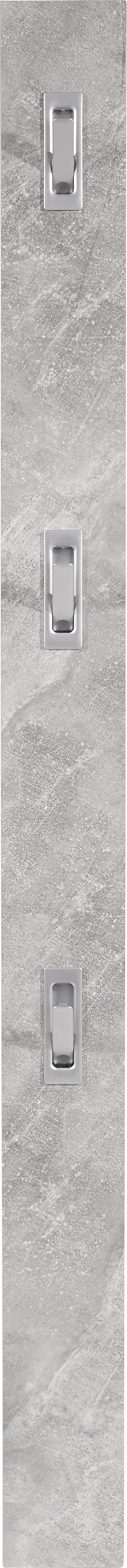 Garderobenpaneel Beton Optik Mit 3 Haken B: 12 cm - Grau, MODERN, Holzwerkstoff (12/175/2,8cm)