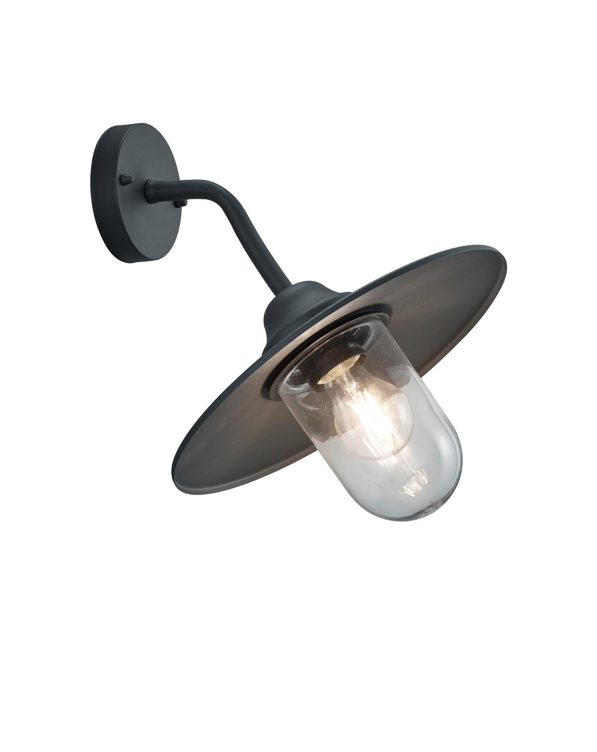 Wandleuchte Brenta 1-Flammig 201760142 Brenta - Anthrazit, Natur, Metall (30/32cm) - Trio Leuchten