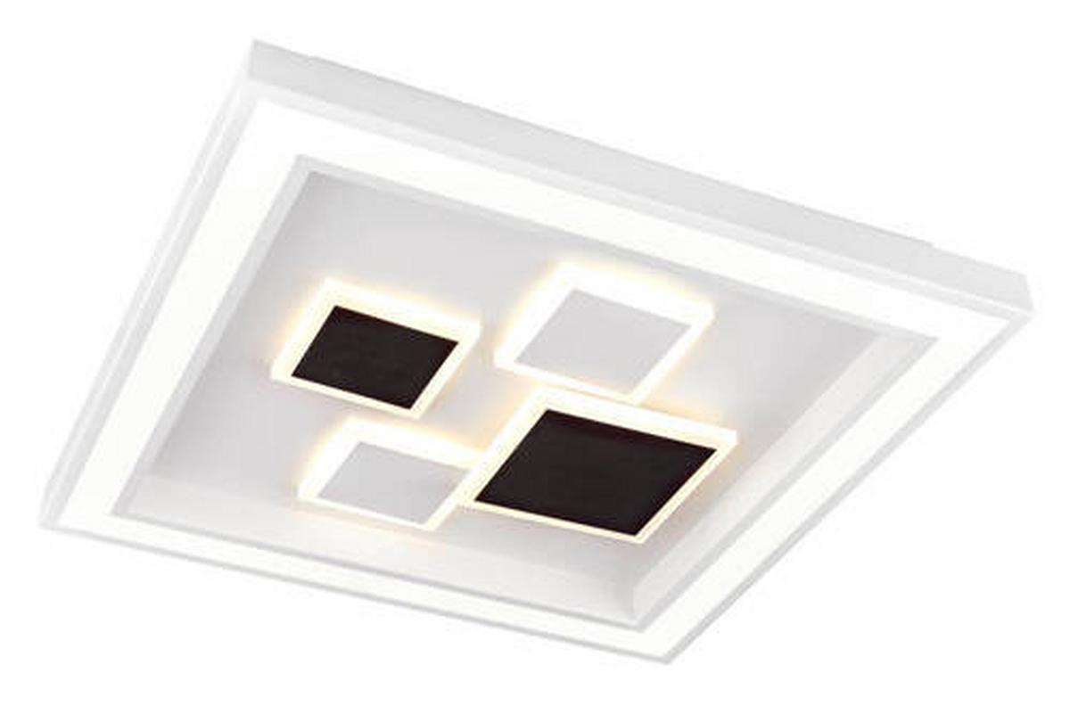 Led Mennyezeti Lámpa 48405-50q - opál/fehér, Design, műanyag/fém (48/48/7cm) - Globo