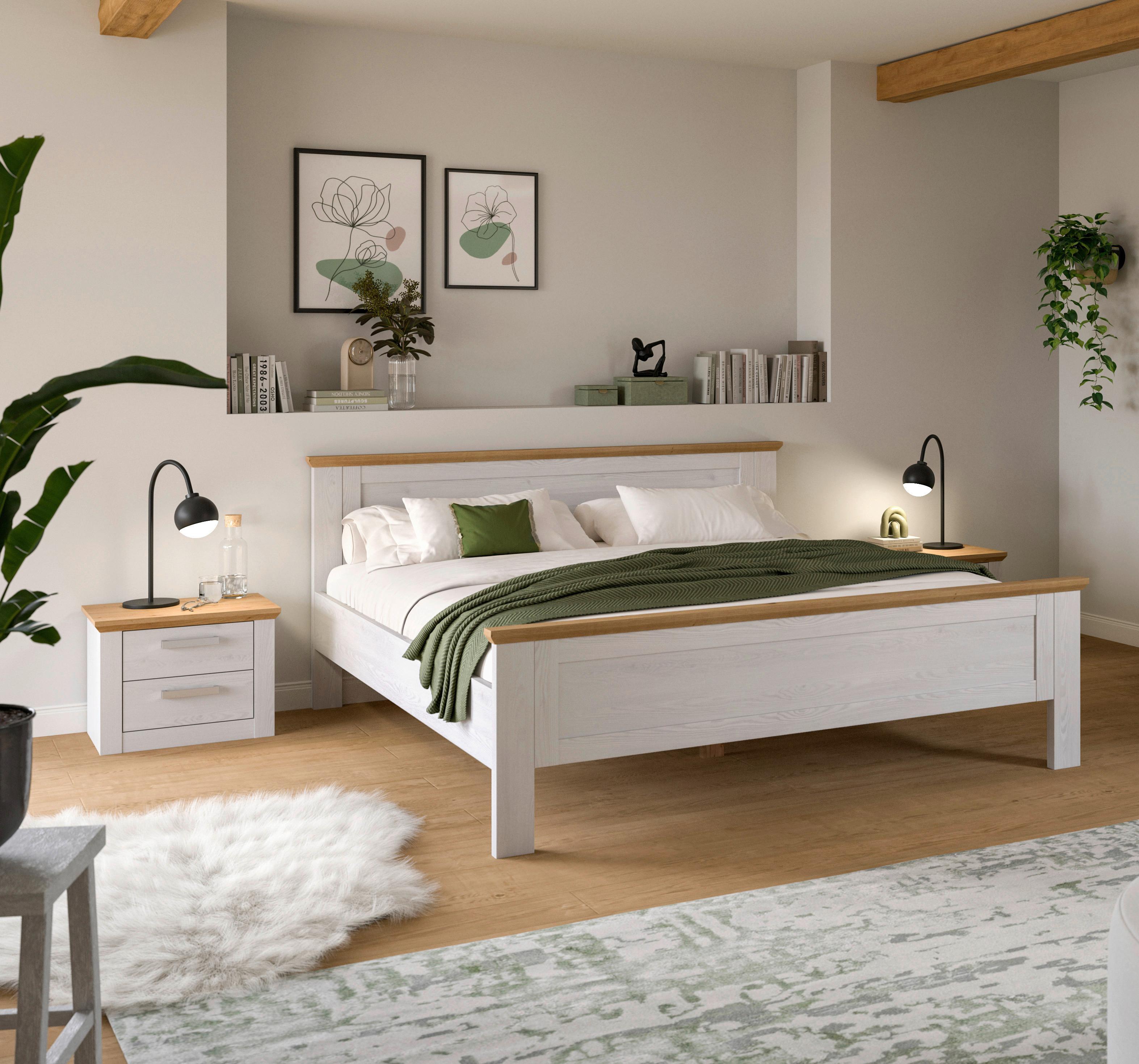 Schlafzimmer Verona Lärchefarben/Eiche D. 3-Teilig - Lärchefarben/Eiche Artisan, ROMANTIK / LANDHAUS, Holzwerkstoff - Livetastic