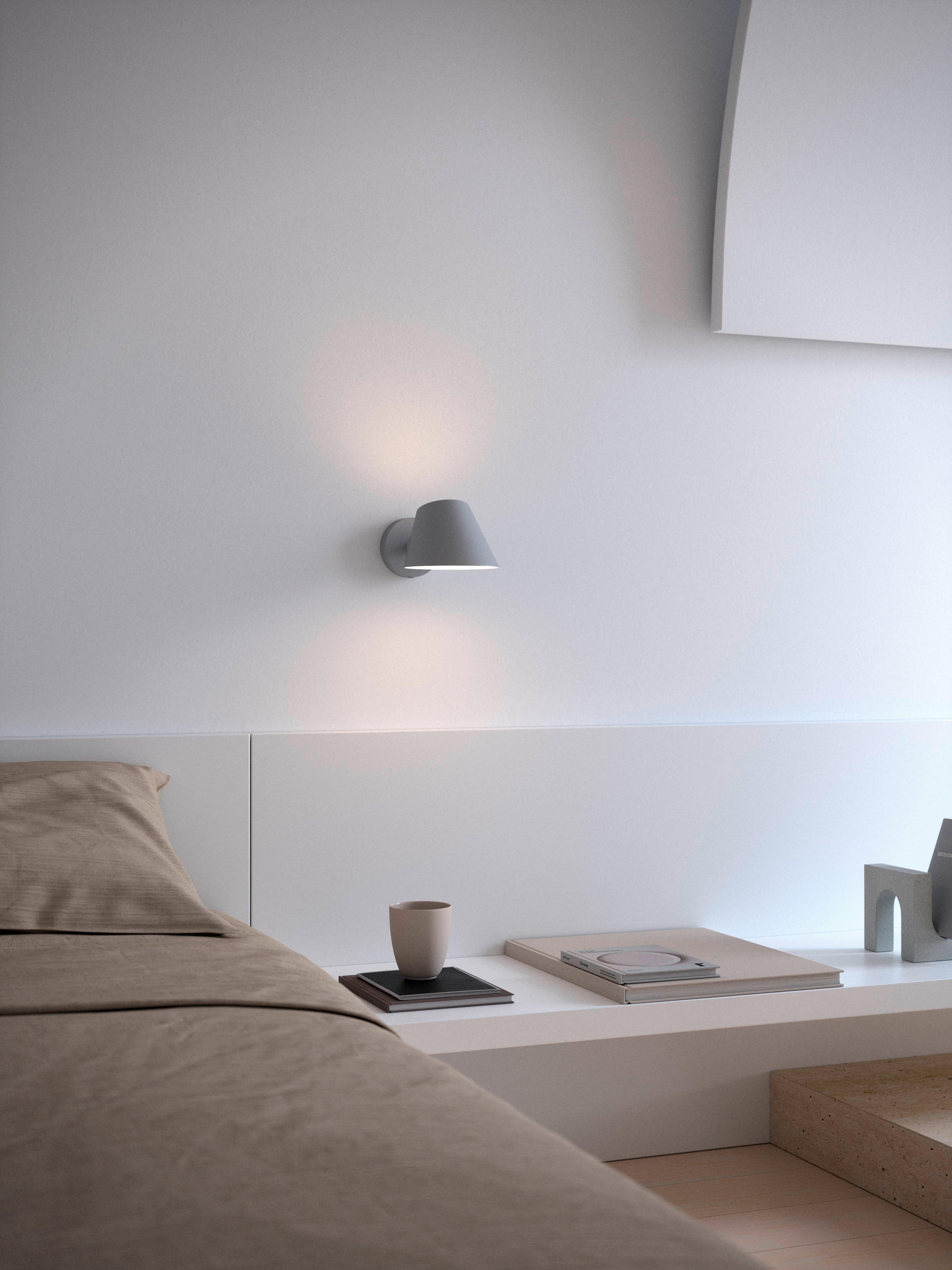 Wandleuchte Stay Grau D: 15 cm - Grau, Design, Metall (15/11,7cm) - Nordlux