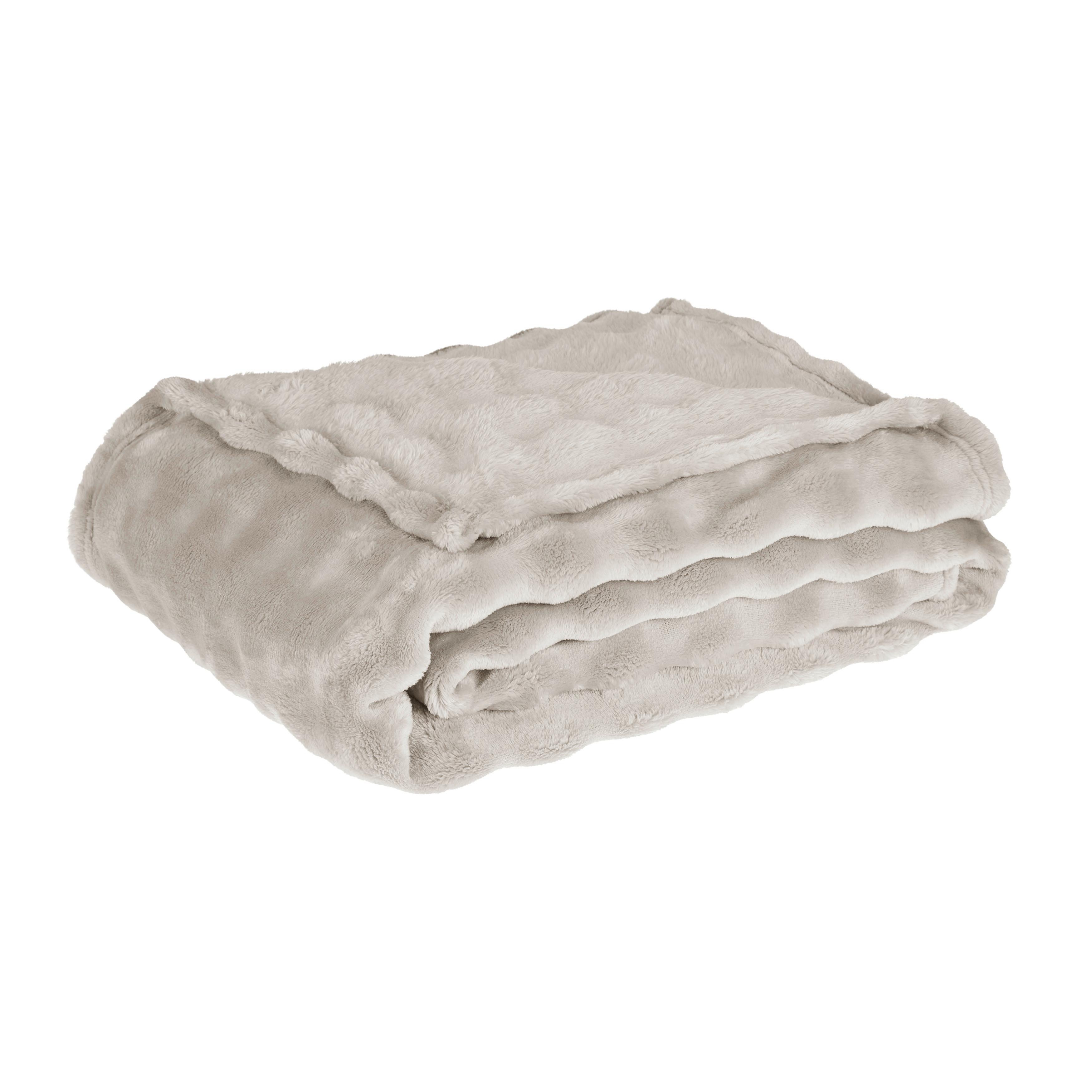 Kuscheldecke Elisabetha - Silberfarben, MODERN, Textil (150/200cm) - Luca Bessoni