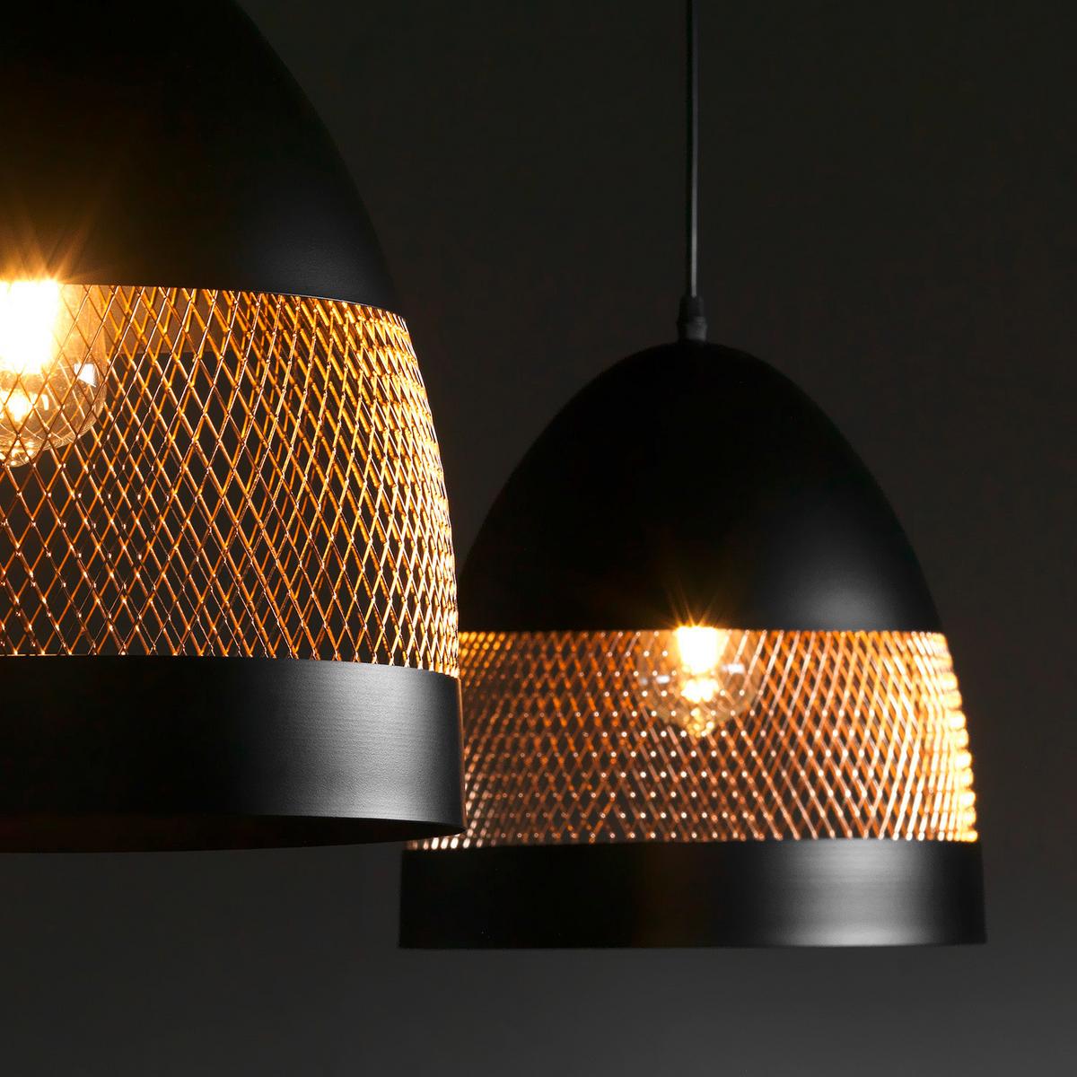 Hängeleuchte 4971/s - Schwarz/Bronzefarben, Design, Metall (30/120cm)