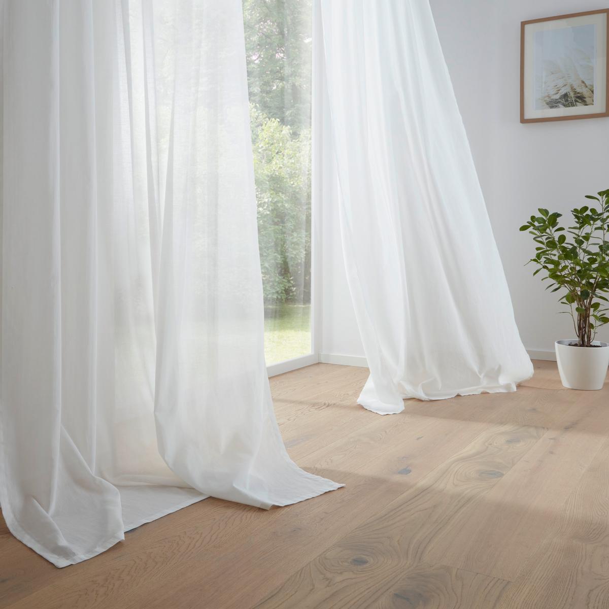 HOTOVÝ ZÁVĚS Bio-Luise, 2ks, 140/267cm - bílá, Natur, textil (140/267cm) - ecoTree
