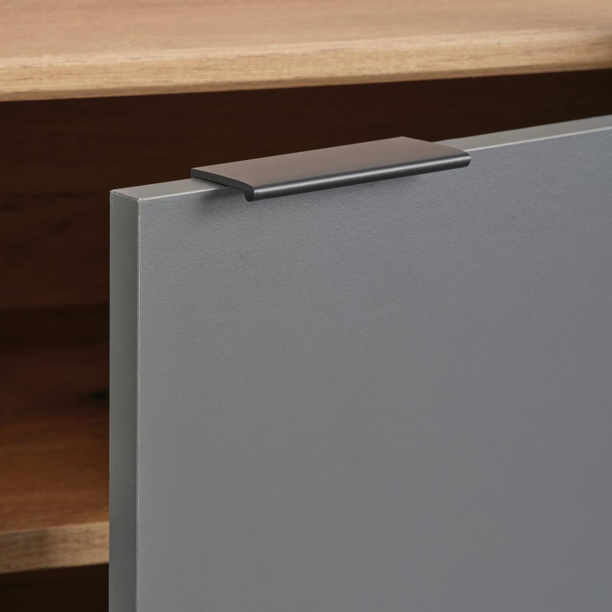 Garderobenbank Clever Anthrazit B: 90 cm - Eichefarben/Anthrazit, MODERN, Holzwerkstoff (90/52/38cm)