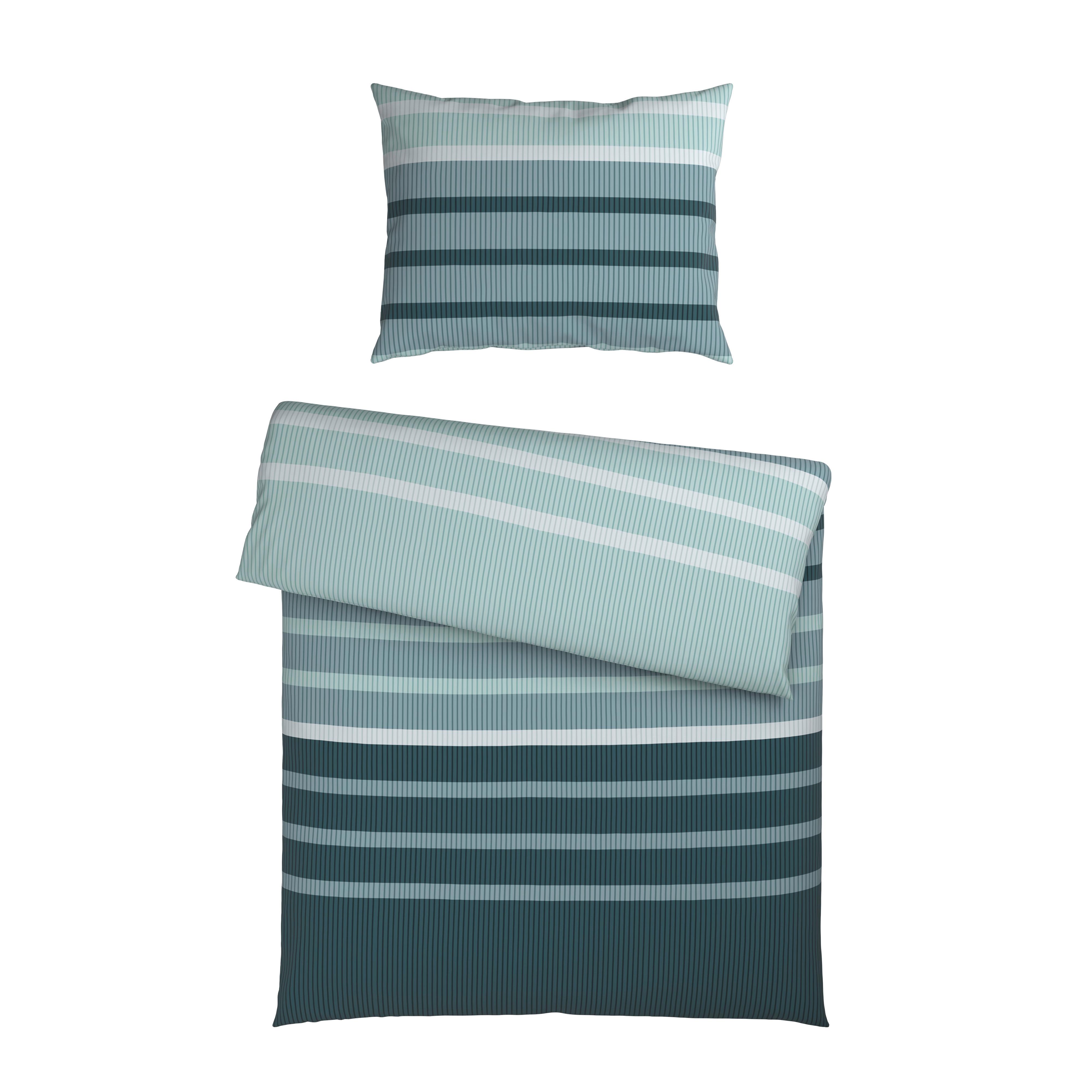POVLEČENÍ STREIF - modrá/černá, Konvenční, textil (140/200cm) - Mömax