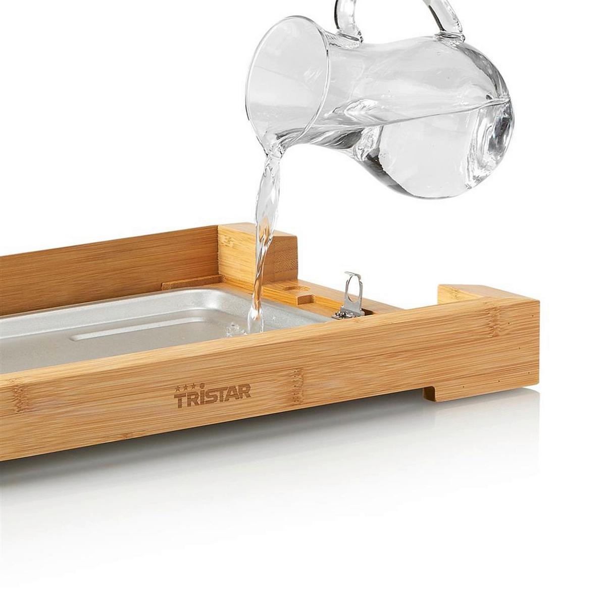 Tischgrill Tristar 2000 W, Antihaftbeschichtet - Schwarz, Basics, Holz/Metall (37/25/10cm)