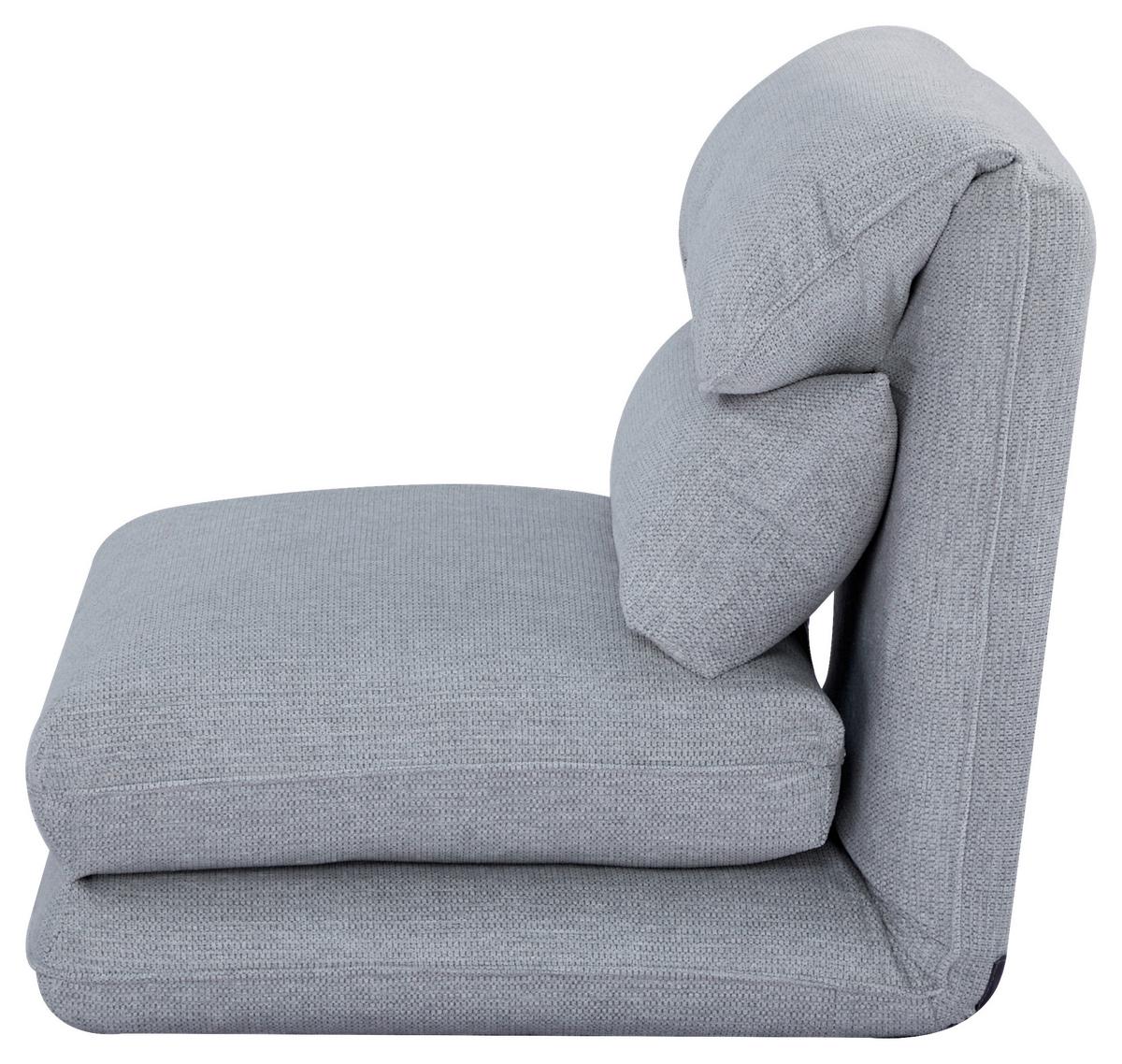 Schlafsessel Verve Hellgrau B: 78 cm - Hellgrau, Design, Textil/Metall (78/72/85cm) - Livetastic