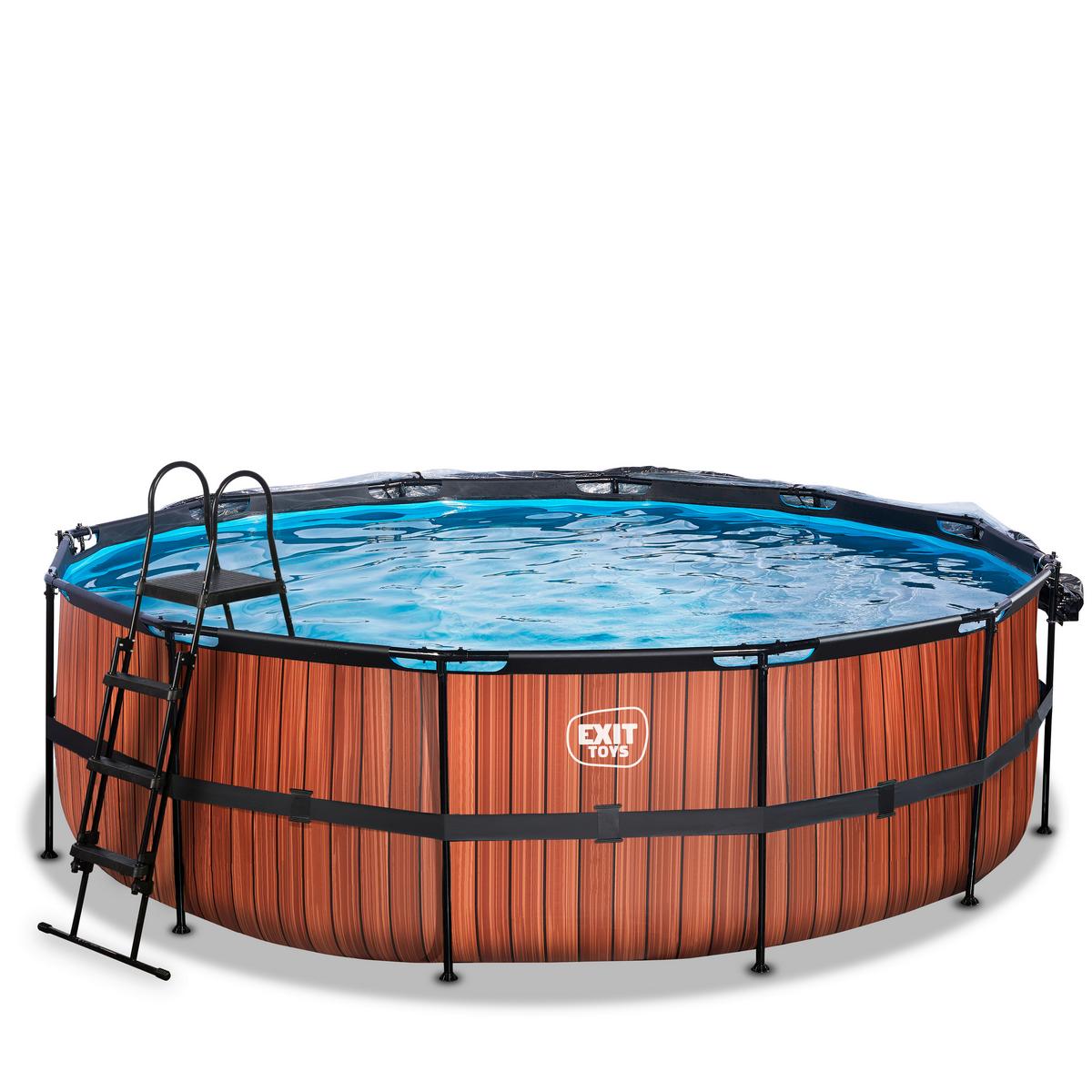 Pool-Set Braun, D/H: 450x122cm - Braun, KONVENTIONELL, Kunststoff (450/122cm) - EXIT Toys