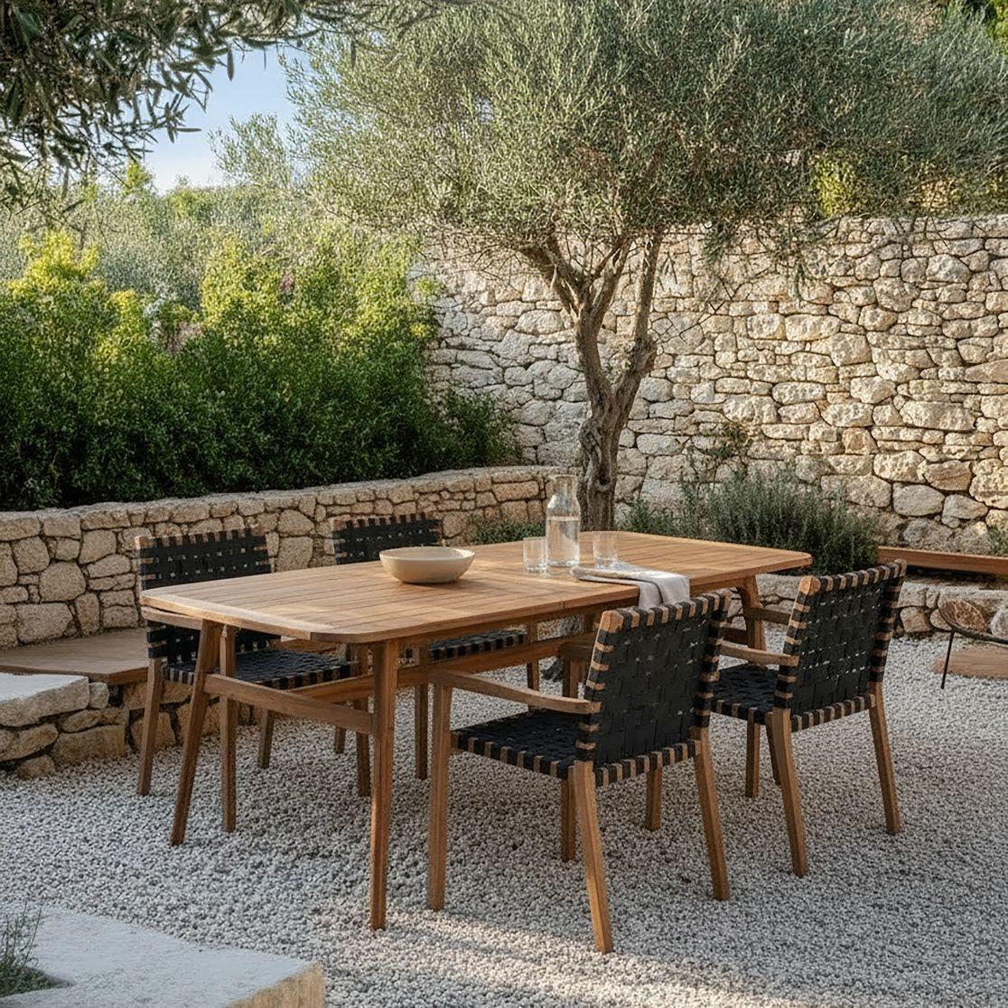 ZAHRADNÍ STŮL NICOLA - barvy teak, Moderní, dřevo (160-200/100/74,5cm) - Bessagi Garden