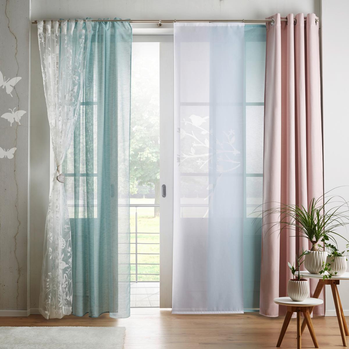 HOTOVÝ ZÁVĚS Sigrid, 140/245cm - modrá, Romantický / Rustikální, textil (140/245cm) - Premium Living